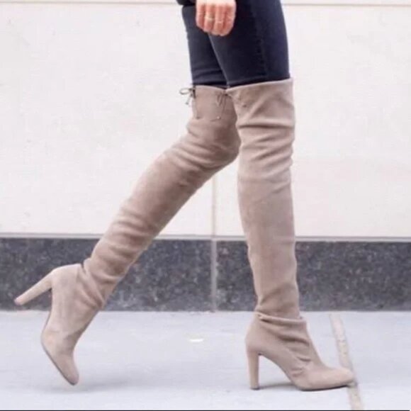 NWOT STUART WEITZMAN Highland Over-The-Knee Suede Boots - Picture 1 of 4